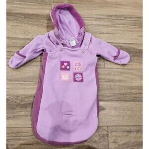OKIE DOKIE 2-in-1 Infant Girls Purple Bunting Snowsuit  (Size 3 -6 months)